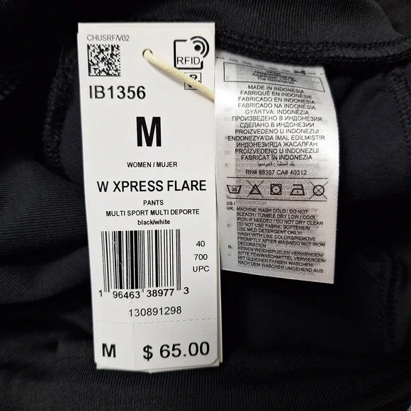 NWT$ ADIDAS Regular Fit Flare Leg 7/8 Style Multi-Sport Pant Sz M Athletic 09/22 - Picture 7 of 9